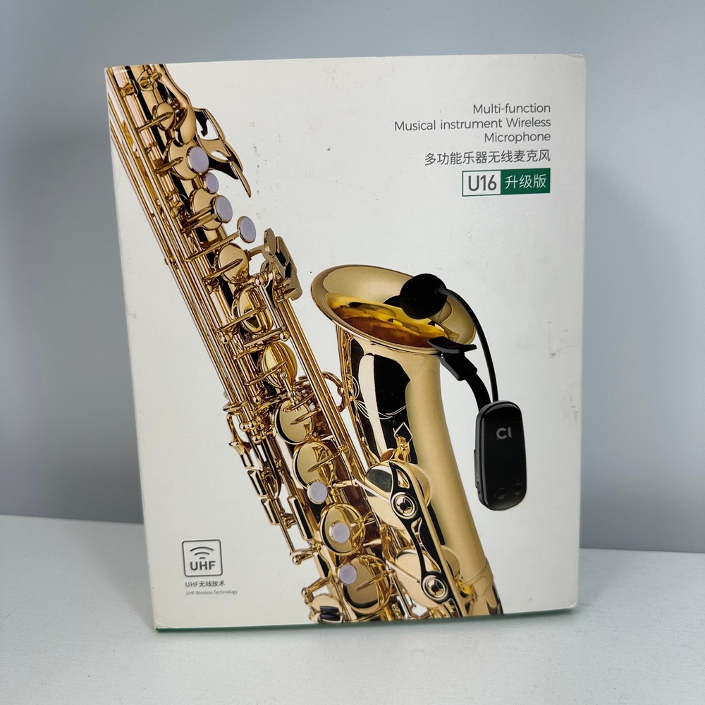 SHIDU U16 Upgraded Edition Wireless Microphone for Saxophone UHF Rechargeable